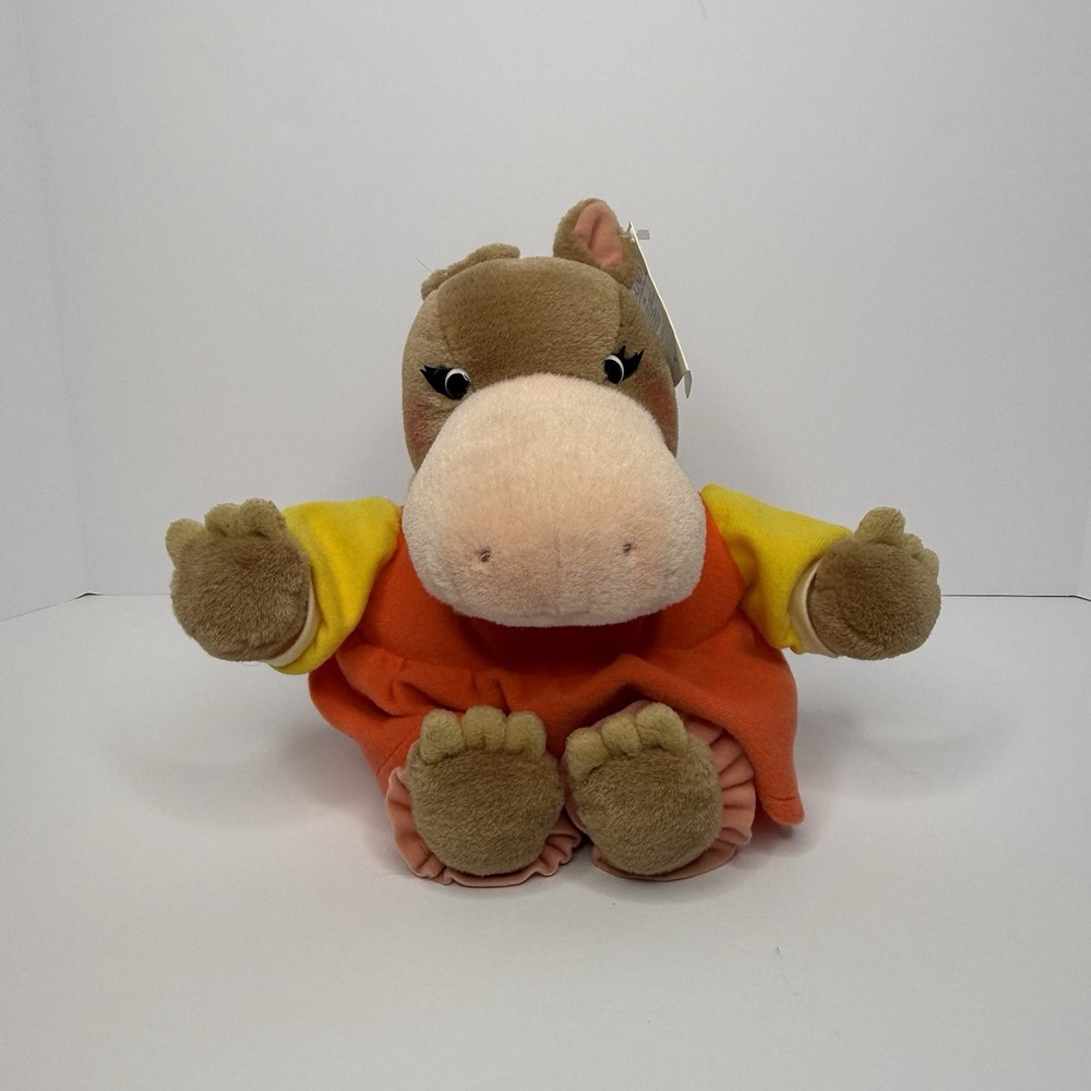 VTG 1995 Gund Busy World Of Richard Scarry Hilda Hippo 10" Plush Stuffed Animal